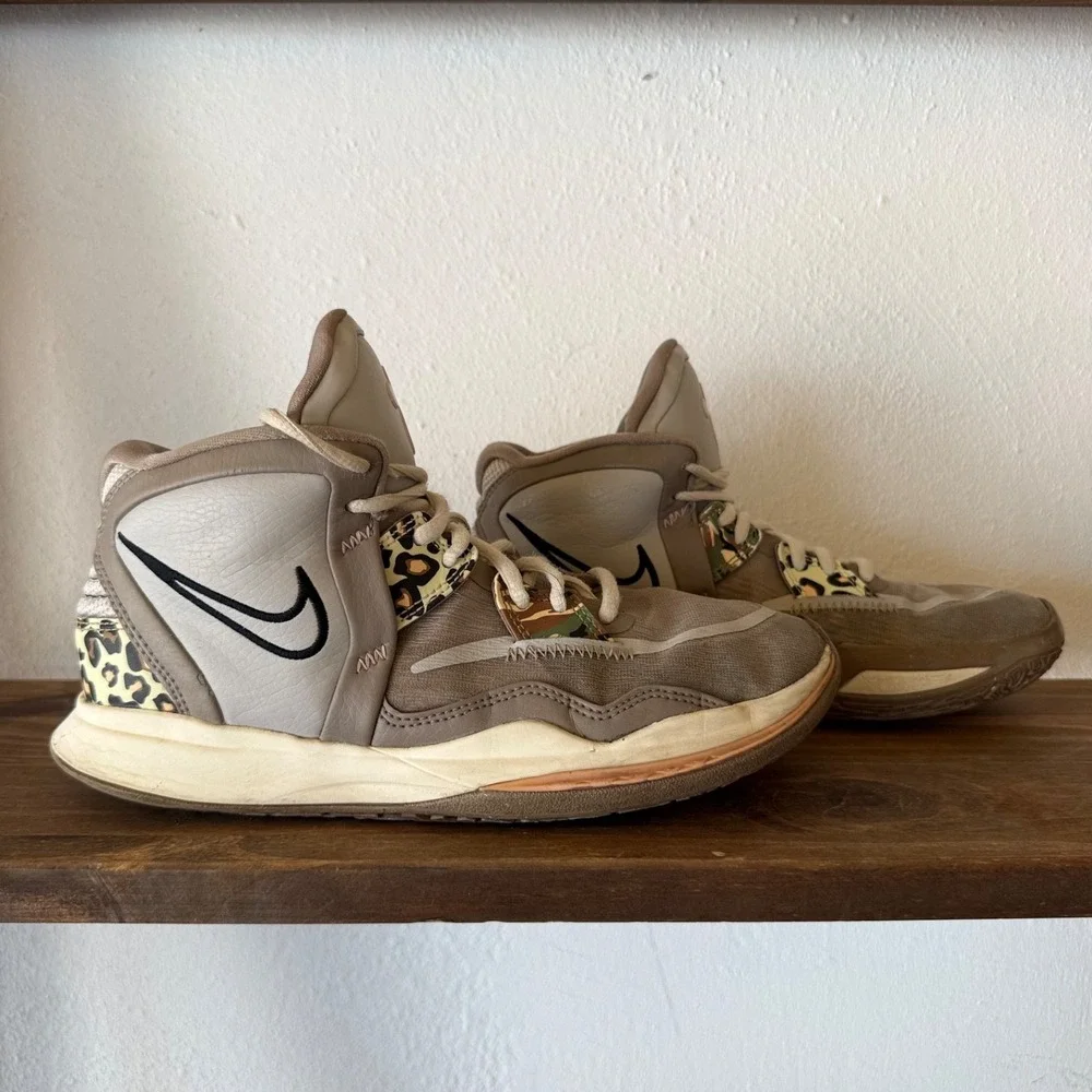 Nike Kyrie Infinity Leopard Camo Sneakers Youth 6.5Y Basketball Shoes DD0334-006